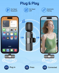 Hongjieyuan two-mic wireless kit ideal for dual voices and interviews