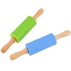 Honglida mini rolling pin for kids’ hands with easy-grip wood handles.