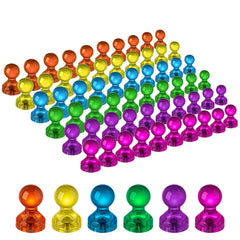 HongyiTime 60-pack colorful magnets on a fridge securely holding notes
