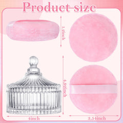 HONSIO crystal powder container keeps loose powder fresh and protected.