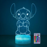 Hoofun Stitch Night Light showing vivid 3D illusion lighting