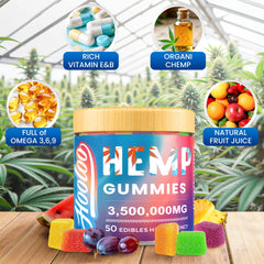 HOOLOO gummies with omega-3 ingredients indicate daily wellness support.