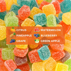 HOOLOO hemp gummies six flavors pack highlights fruity variety.