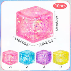 Hooqict pink ice cube stress ball for sensory play and calm.