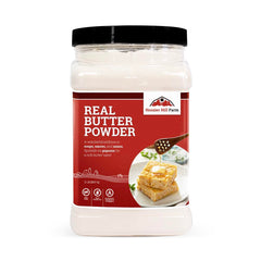 Hoosier Hill Farm Real Butter Powder packaging displayed for pantry use