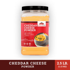 Mac and cheese enriched with Hoosier Hill Farm cheddar cheese powder for quick flavor.