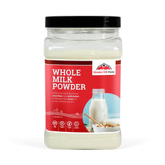 Hoosier Hill Farm whole milk powder bag ready for pantry use and cooking.