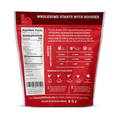Hoosier Hill Farm powder bag with label, ideal for quick reconstitution and baking