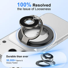 Removable ring allows wireless charging, then reattaches quickly.