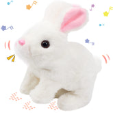 Hopearl hopping rabbit front view, compact plush ideal for little hands.