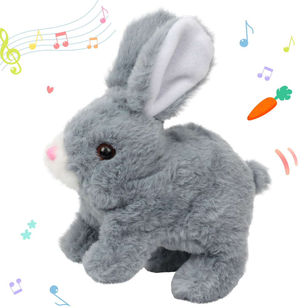 Hopearl hopping rabbit toy front view shows engaging motion for toddlers
