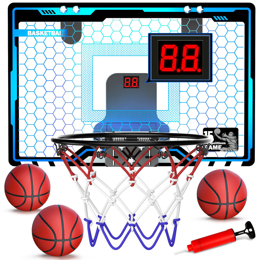HopeRock door-mounted indoor mini basketball hoop for kids with quick setup