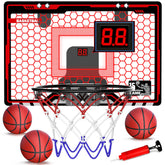 HopeRock indoor basketball hoop with LED backboard lights up kids' playtime for endless fun.