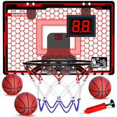 HopeRock indoor basketball hoop with LED backboard lights up kids' playtime for endless fun.