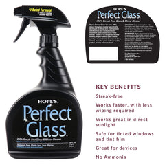 Streak-free windows after using HOPE'S glass cleaner spray