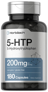 Horbäach 5-HTP bottle front view for daily supplement routine