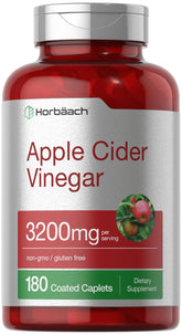 Horbäach Apple Cider Vinegar Caplets bottle with easy-to-swallow coating for daily use.