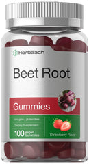 Horbaach Beet Root Gummies advanced formula bottle close-up for daily vegan wellness