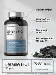 Horbäach Betaine HCl with Pepsin label gluten-free claim