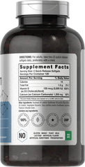 Horbäach calcium-d3 bottle closeup showcasing easy-to-swallow softgels for routine use.