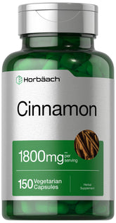 Horbaach Ceylon Cinnamon Capsules bottle front view for daily wellness routine.
