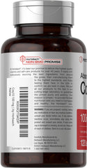 Horbäach CoQ10 softgels label highlights 100 mg per serving and ingredients