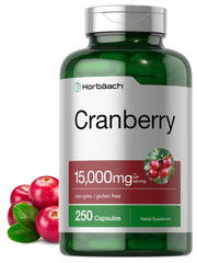 Horbaach Cranberry Pills bottle for daily wellness with vitamin C