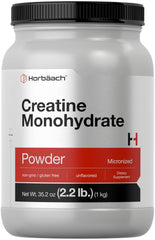 Horbäach Creatine Micronized Powder bottle for consistent workouts.