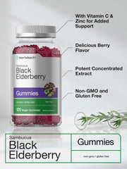 Horbaach Elderberry Gummies berry flavor visual for daily use