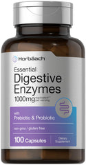 Horbäach Essential Digestive Enzymes bottle front view showing packaging and form factor