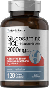 Horbäach Glucosamine HCL bottle front highlighting joint support