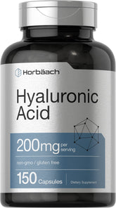 Horbäach Hyaluronic Acid supplement bottle for daily hydration support.