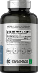 Close-up of Horbäach L-Theanine 400mg capsules for easy dosing