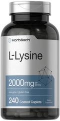 Horbäach L-Lysine 2000mg bottle for daily protein support.