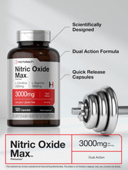 Horbäach Nitric Oxide capsules ready for daily pre-workout routines.