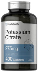 Horbäach Potassium Citrate 275 mg bottle supports daily wellness routines.