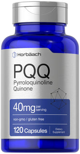 Horbäach PQQ 40 mg bottle with quick-release capsules for daily use