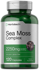 Horbäach Sea Moss Complex bottle front for daily wellness.
