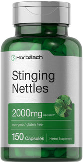 Horbäach Stinging Nettle Capsules bottle for daily wellness routines.