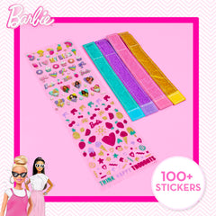 Two sticker sheets with over 100 decorations for personalization.