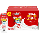 Horizon Organic milk box on the go; convenient protein for packed lunches.