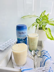 Horlicks malted milk powder mixed in a mug beverage, creamy and satisfying.