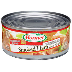 HORMEL canned ham cans provide ready-to-use protein for quick meals.