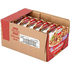 HORMEL COMPLEATS Beefy Mac Cheese close-up with tender beef chunks in creamy sauce