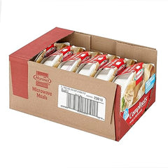 Hormel Compleats tray in ready-to-serve form; ideal for quick lunches.