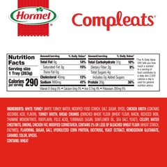 HORMEL COMPLEATS Turkey & Dressing tray being opened for a quick, mess-free meal.