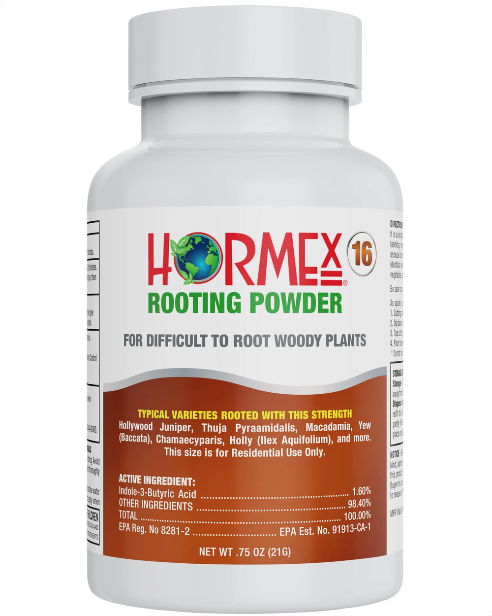 Hormex Rooting Powder 16 bottle close-up for strong root development