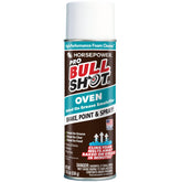 Horsepower Bull Shot Oven Pro bottle pour demonstrates easy application for quick grease cleanup.