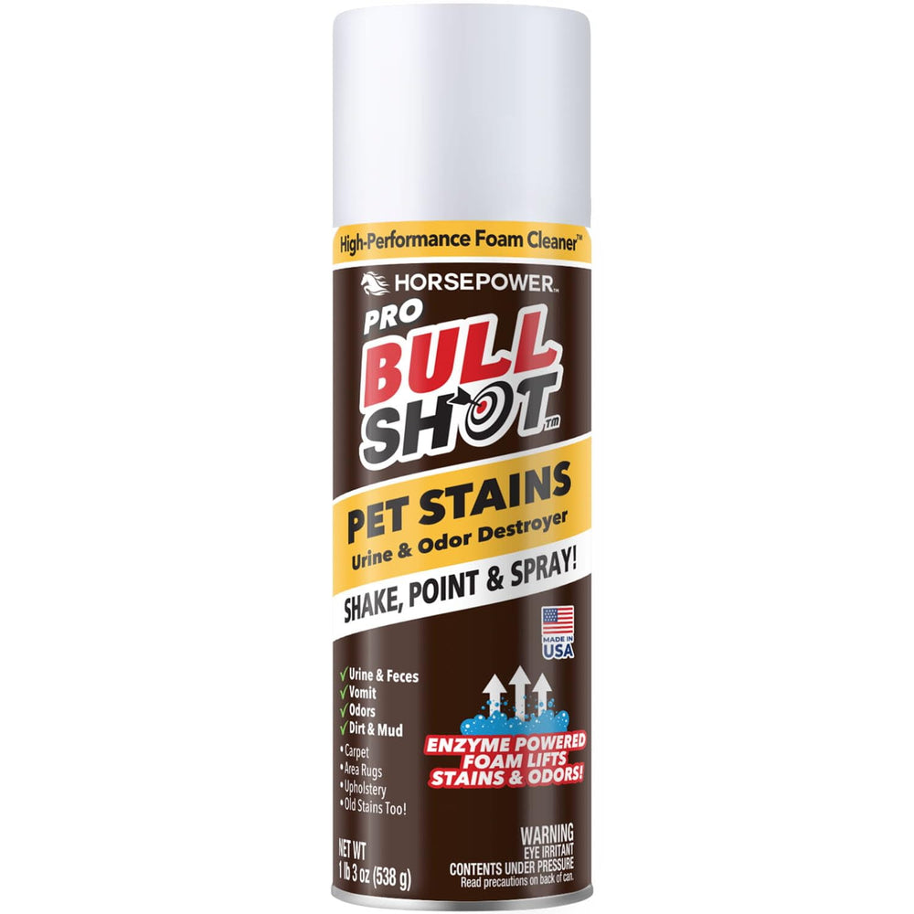 Horsepower Bull Shot Pet Pro on carpet with foam tackling deep stains