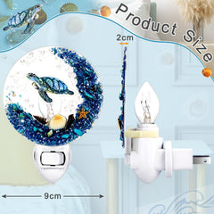 Hortsun sea turtle night light casting a warm bedroom glow